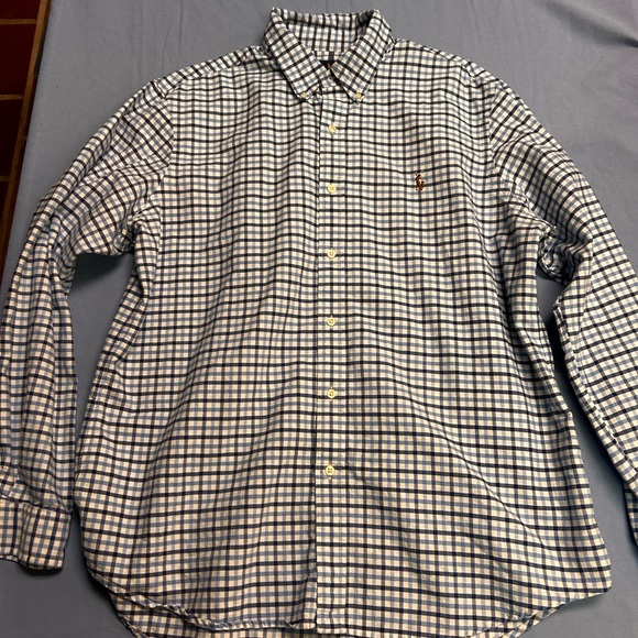 Ralph Lauren Other - Polo Ralph Lauren men’s Blue and White Checkered Shirt size XL 100 % cotton